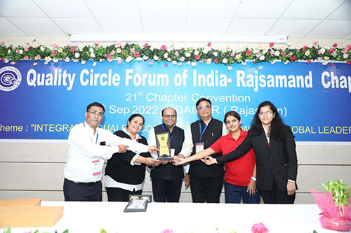क्वालिटी सर्किल फोरम ऑफ़ इंडिया राजसमंद चैप्टर के तहत 21 चैप्टर कन्वैक्शन- 2022 में गीतांजली हॉस्पिटल ने अर्जित किये 2 गोल्ड, 2 सिल्वर