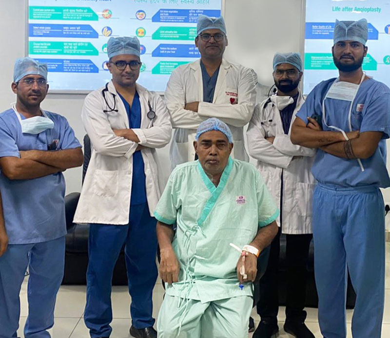एस.वी.सी सिंड्रोम से पीड़ित रोगी को ह्रदय रोग विभाग में स्टेंटिंग कर दिया  स्वस्थ जीवन